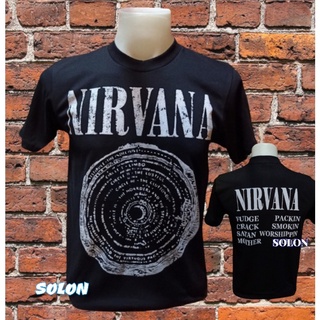 เสื้อวง Nirvana แขนสั้น ไม่มีตะเข็บข้าง คอฟิต ป้ายUSA เสื้อวง เสื้อผู้ชาย เสื้อทัวร์ วงร็อคคต่างประเทศ