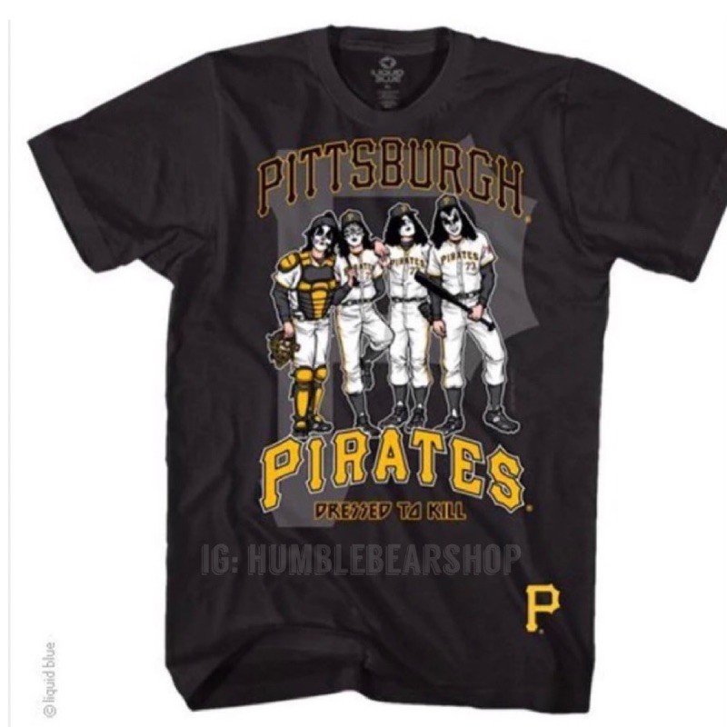 เสื้อวงลิขสิทธิ์แท้ของใหม่นำเข้า Kiss Dressed to Kill x MLB Pittsburgh Pirates 🔥