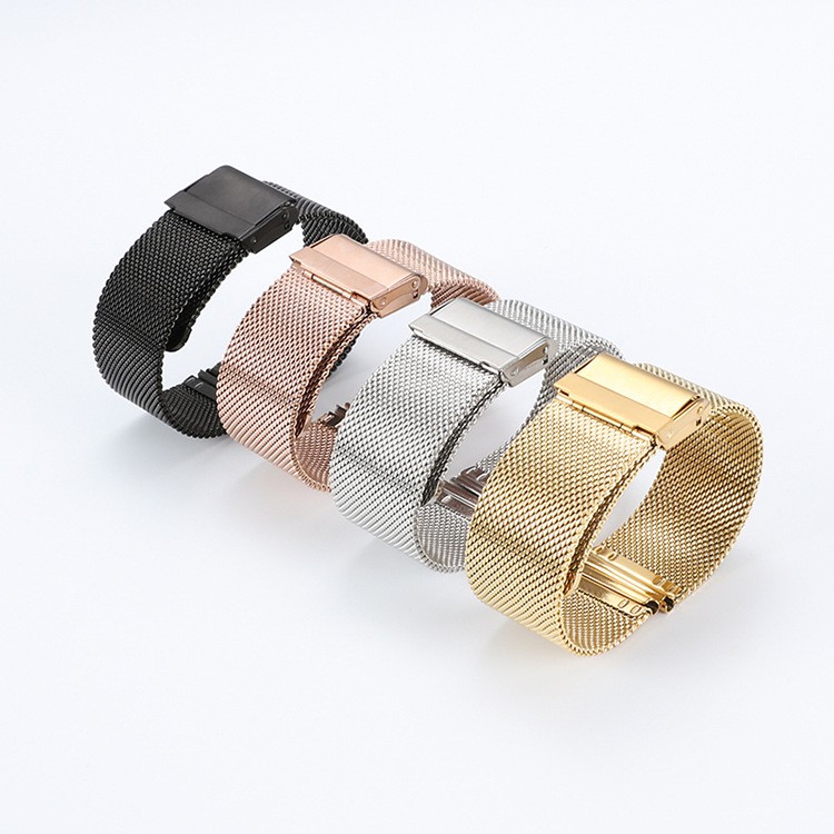คุณภาพสูง STAINLESS MESH STEEL WATCH STRAP + ฟรีล้อ (หลายขนาด)