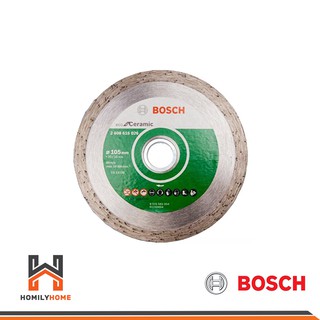 Bosch ใบตัดเพชร รุ่น Eco Ceremic ขนาด 4นิ้ว (105มิล)  ตัดน้ำ (ไม่มีร่อง) 2608615026  B 6949509223173