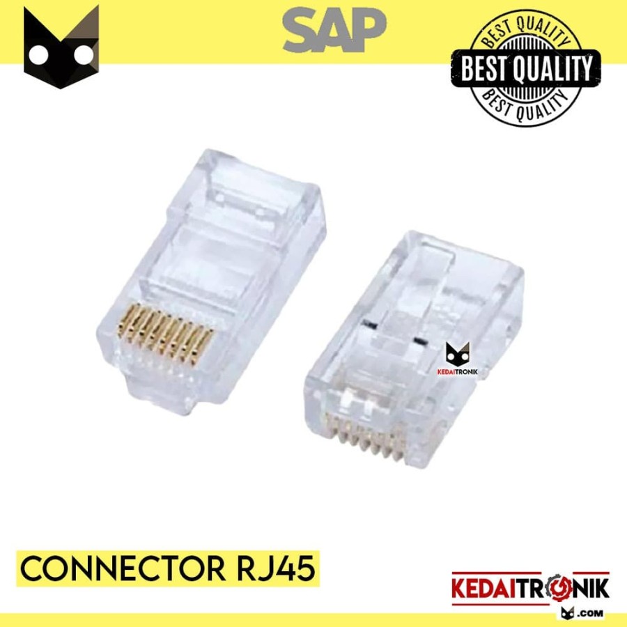 Connector RJ45 Cat 5E AMP SAP ECER ETHERNET Connector UTP CAT 5 ขายปลีก