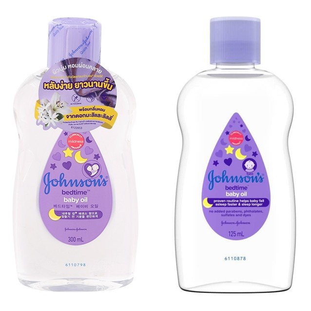 Johnson's bedtime baby oil 125ml/300ml.จอห์นสัน เบดไทม์ เบบี้ออยล์  125มล./300มล. | Shopee Thailand