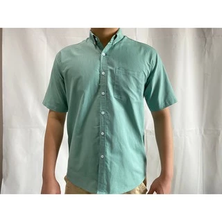 คอปก/แขนสั้น (สีเข้ม) M/L/XL ผ้า OXFORD - SHIRT LAND เสื้อเชิ้ตผู้ชาย Short Sleeve Shirt