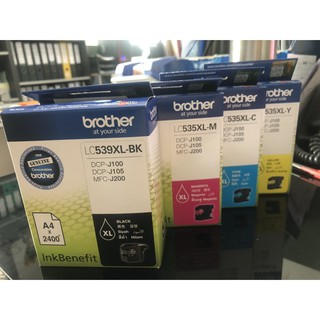 Brother LC 539 XL BK +535XLBK  C M Y  ชุด 4 สี (BK,C,M,Y) For Brother DCP-J100 / DCP-J105 / MFC-J200