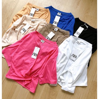 PPstudio !!พร้อมส่ง!! เสื้อยืดครอปติดกระดุมข้าง (595)