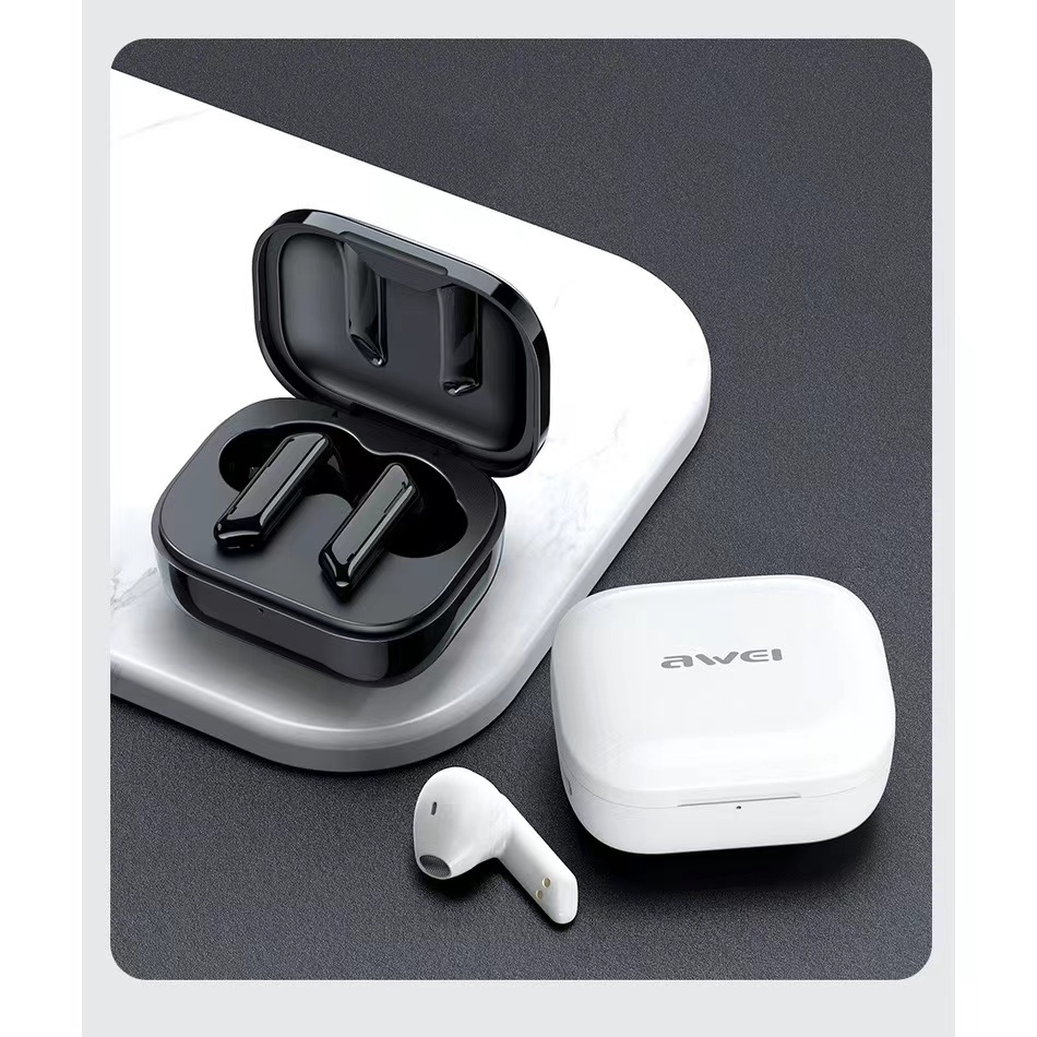 AWEI T36 หูฟังบลูทูธไร้สาย True Wireless พร้อมกล่องชาร์จไฟ Bluetooth V5.1 Mini TWS
