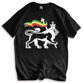 ใหม่ เสื้อยืดลําลอง แขนสั้น พิมพ์ลายธงชาติราสต้า Lion of Judah Rastafari พลัสไซซ์ สีดํา แฟชั่นฤดูร้อน สําหรับผู้ชายS-5XL