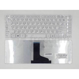 KEYBOARD TOSHIBA คีย์บอร์ด Toshiba Satellite L800 L805 L830 L835 L840 C800 C840 C845 C845 ภาษาไทย สีขาว