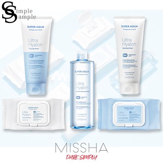 [MISSHA] super aqua 10 hyaluronic acid foaming cleanser, oil cleansing, wipes