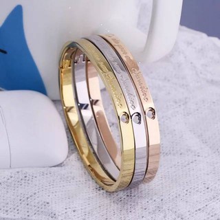 Fashionable Love Bracelet Gold,Silver,Rosegold plate Luxury Style size 17