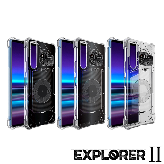 เคส สำหรับ Sony Xperia 1 II [Explorer II Series] 3D Anti-Shock Protection TPU Case