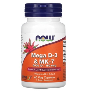 Now Foods Mega D-3 &amp; MK-7 60 Veg Capsules