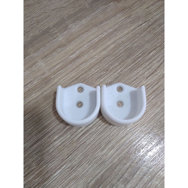 หูรับข้างราวกลม 1″ สีขาว (2 ตัว/ชุด พร้อมสกรู) – โปรปัง