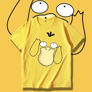 Pikachu T-shirt ครึ่งแขนผู้ชายและผู้หญิงเสื้อยืดแขนสั้นคู่รัก