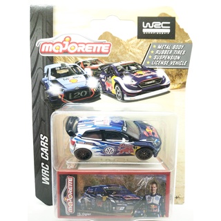 Majorette Volkswagen Polo R WRC - Red Bull - WRC Car Series - White/Blue Color /scale 1/57 (3 inches) Package with Box