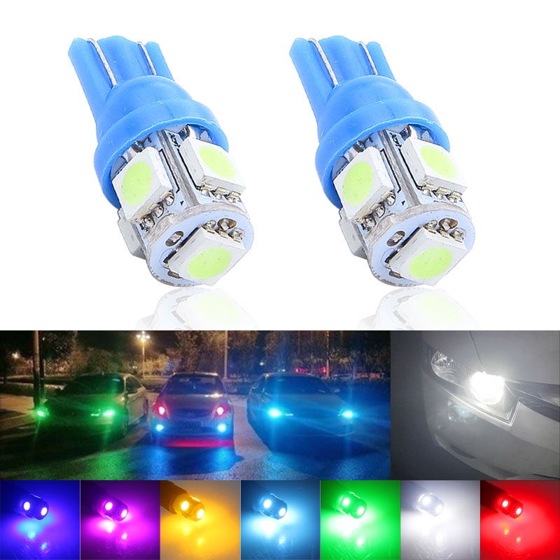 1 หลอดไฟ LED หรี่แสงได้ T10 12V หลอดไฟเลี้ยวไม่กะพริบ มีให้เลือก 8 สี