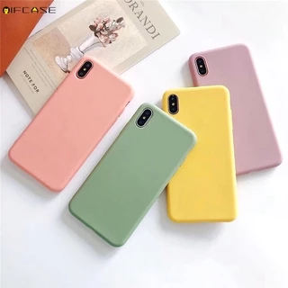 Huawei Y9 Y5 2019 2018 เคสโทรศัพท์ สีแคนดี้ สีสันสดใส เคลือบด้าน สด เรียบง่าย น่ารัก สีพื้น ซิลิโคนนิ่ม TPU เคส