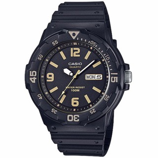 CASIO Standard นาฬิกาข้อมือผู้ชาย สีดำ/ทอง สายเรซิน รุ่น
MRW-200H-1B3VDF