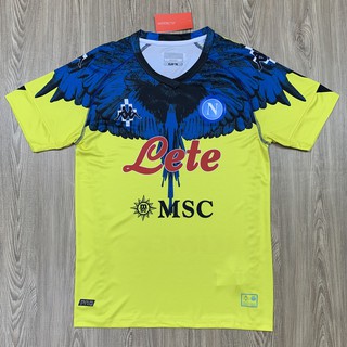 เสื้อทีมฟุตบอล เสื้อบอลผู้ใหญ่ เสื้อสโมสรทีม Napoli ปี 22 เนื้อผ้าโพลีเอสเตอร์ งานดีมาก คุณภาพเกรด AAA