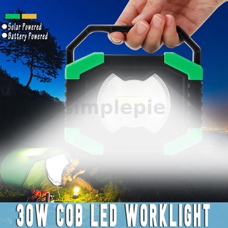 30W COB LED Floodlight USB Charging Solar Powered Spot Work Lamp Outdoor Camping