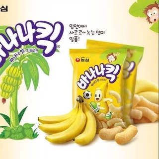 NONGSHIM BANANA KICK นงชิม บานานา คิก (ขนมอบกรอบรสกล้วยหอม)