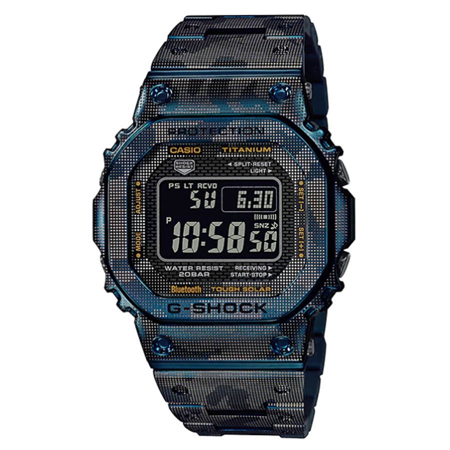 Casio G-Shock นาฬิกาข้อมือผู้ชาย  รุ่น GMW-B5000,GMW-B5000TCF,GMW-B5000TCF-2 - สีน้ำเงิน/ดำ
