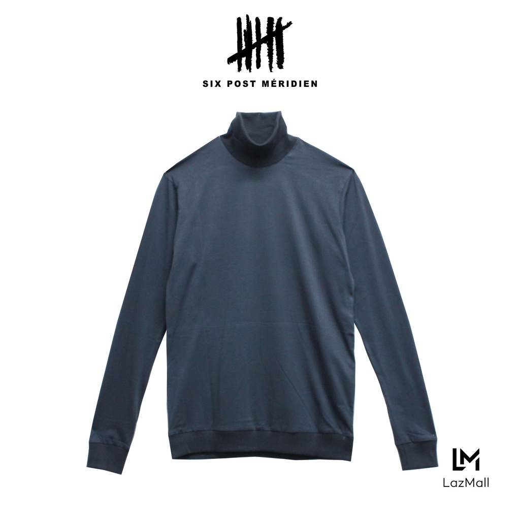 SIX P.M. PLAYMORE WARM MORE T-SHIRT / เสื้อยืด คอเต่า แขนยาว ผ้าระบายอากาศดี ใส่สบาย สีดำ / PM01TS12