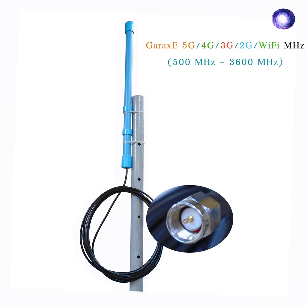 เสาอากาศ 5G(700MHz)OK 4G 3G 2G 10 dB(WideBand Omni Antenna 700*/800*/850*/900*/950*/2100/2300/2400/2600 MHz)สาย5เมตร