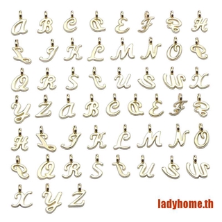 Ladyhome จี้ตัวอักษร A-Z สีทอง สําหรับทําเครื่องประดับ DIY 26 ชิ้น