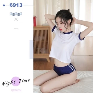 ชุดคอสเพลย์นักเรียน แบบเซ็ต 🌟มีไซต์ให้เลือก M-2XL 40-80kg ⚡️มีถุงซิปลอค เสื้อ กางเกงขาสั้น ชุดนอนไม่ได้นอน N-622