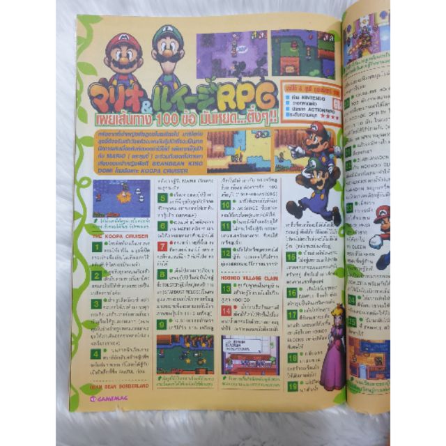 MARIO & LUIGI SUPER STAR SAGA FOR GBA หนังสือสรุปเกมส์มือสองคอลัมน์ท้ายเล่ม GAMEMAG รายสัปดาห์