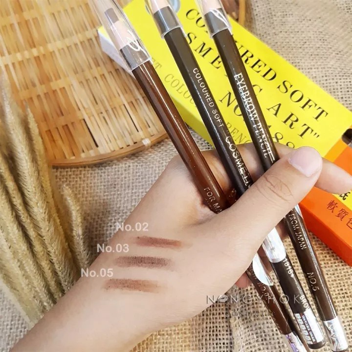 1แท่ง คิ้วเชือก ดินสอเขียนคิ้วแบบเชือกดึง 1188 ของแท้ Eyebrow Pencil มี 3เบอร์ให้เลือก ดินสอเขียนคิ้ว