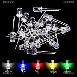 [cod&amp;new] ไดโอด Led 5 มม. 5 สี สีแดง สีเขียว สีเหลือง สีขาว 100 ชิ้น