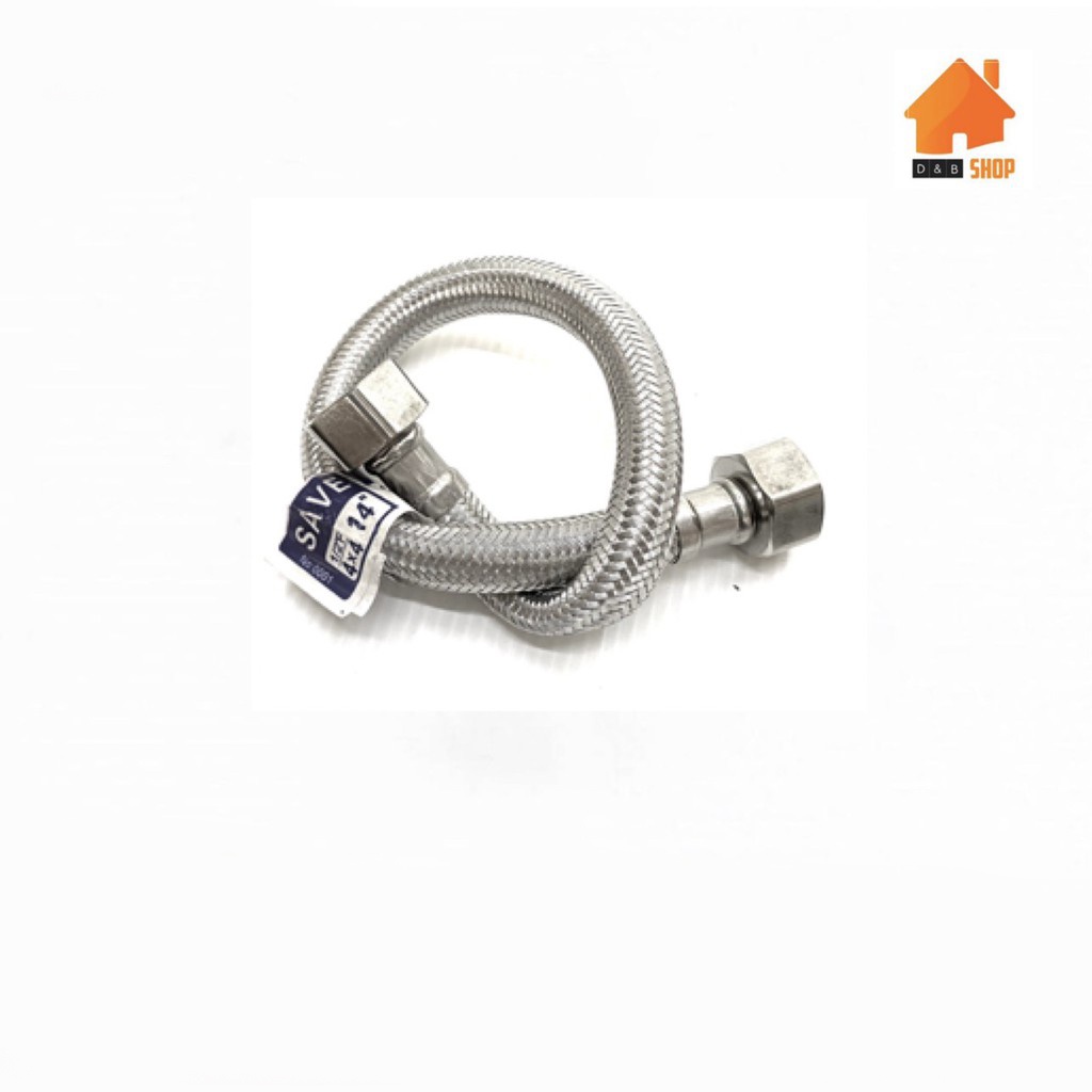 สายน้ำดีถักสแตนเลส ทองเหลือง สายต่อก๊อกอ่างก๊อกซิงค์ สายน้ำดื่ม ทนความร้อน ขนาด 4 หุน เกรดพรีเมี่ยม - รูปที่ 3