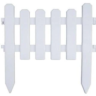 papamami Embroidered white plastic fence รั้วพลาสติก สีขาว ปักดิน (1อัน)