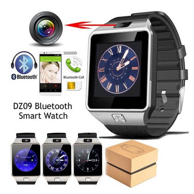 นาฬิกาบูลทูธ โทรออก ใส่ซิมได้ Smart Watch Phone รุ่น DZ09