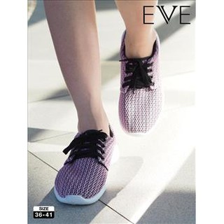 EVE รองเท้าผ้าใบ : สีชมพูพิมพ์ลาย โคดลดอีก100