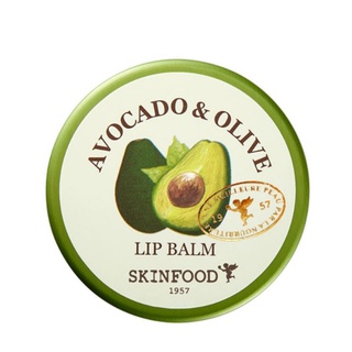 Skinfood Avocaco &amp; Olive Lip Balm ขนาดบรรจุ 3.4 g.  ลิปบาล์มบำรุง ให้ความชุ่มชื้น ช่วยให้ปากไม่แห้งเป็นขุย