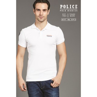 เสื้อโปโล Police  ทรง Slim fit  พอดีตัว  ผุ้ชาย/ผู้หญิง สีขาว,กรม,ดำ,เทา  (BP3)