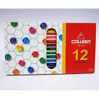 สีไม้ Colleen 12แท่ง 12สี  สีสวย ระบายเรียบเนียน