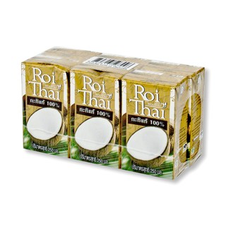 รอยไทย กะทิ 100% 250 มล. x 6 กล่อง Roy Thai 100% Coconut Milk 250ml x 6 boxes