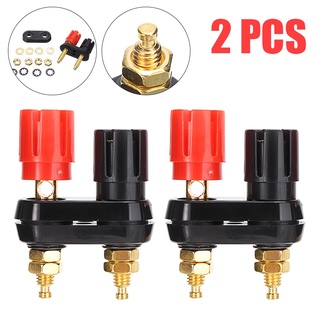 2pcs Dual Female Banana Plug Terminal Socket Binding Post for Speaker Amplifier ☆JfSmartJoy