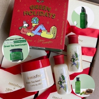 Innisfree Green Tea Seed Cream Set  [Green Holidays Edition] 🎄