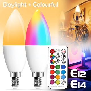 ♥ หลอดไฟอัจฉริยะ TUYA Wifi E14 E12 B22 LED RGB หรี่แสงได้ คุณภาพสูง