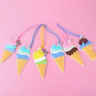 🍦พร้อมส่ง🍦  NameTag ice cream ป้ายชื่อห้อยกระเป๋าเดินทางลายไอศกรีมสีสันสดใส​ ต้อนรับ​ summer 🌞🍦 ​💓