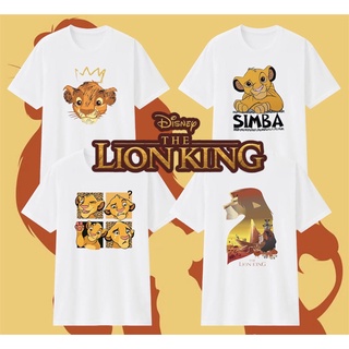 เสื้อยืด พิมพ์ลายการ์ตูนดิสนีย์ The LION KING แฟชั่นฤดูร้อน สําหรับเด็กผู้หญิง และเด็กผู้ชาย