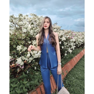 KEN SATIN (BLUE) SET ชุดเซตผ้าซาติน