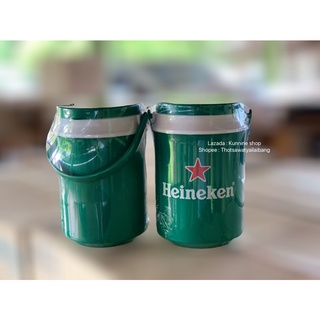 กระติกน้ำ Heineken ความจุ 2 ลิตร ฝาด้านบนมีช่องเสียบหลอด