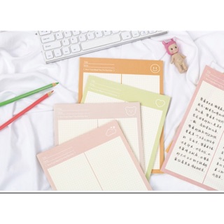 กระดาษโน้ต เส้นกริด Notepad B5 หลากสี พร้อมส่ง