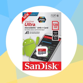 เมมโมรี่การ์ด Micro SD 128GB Class10 SanDisk ULTRA (120 MB/s.)